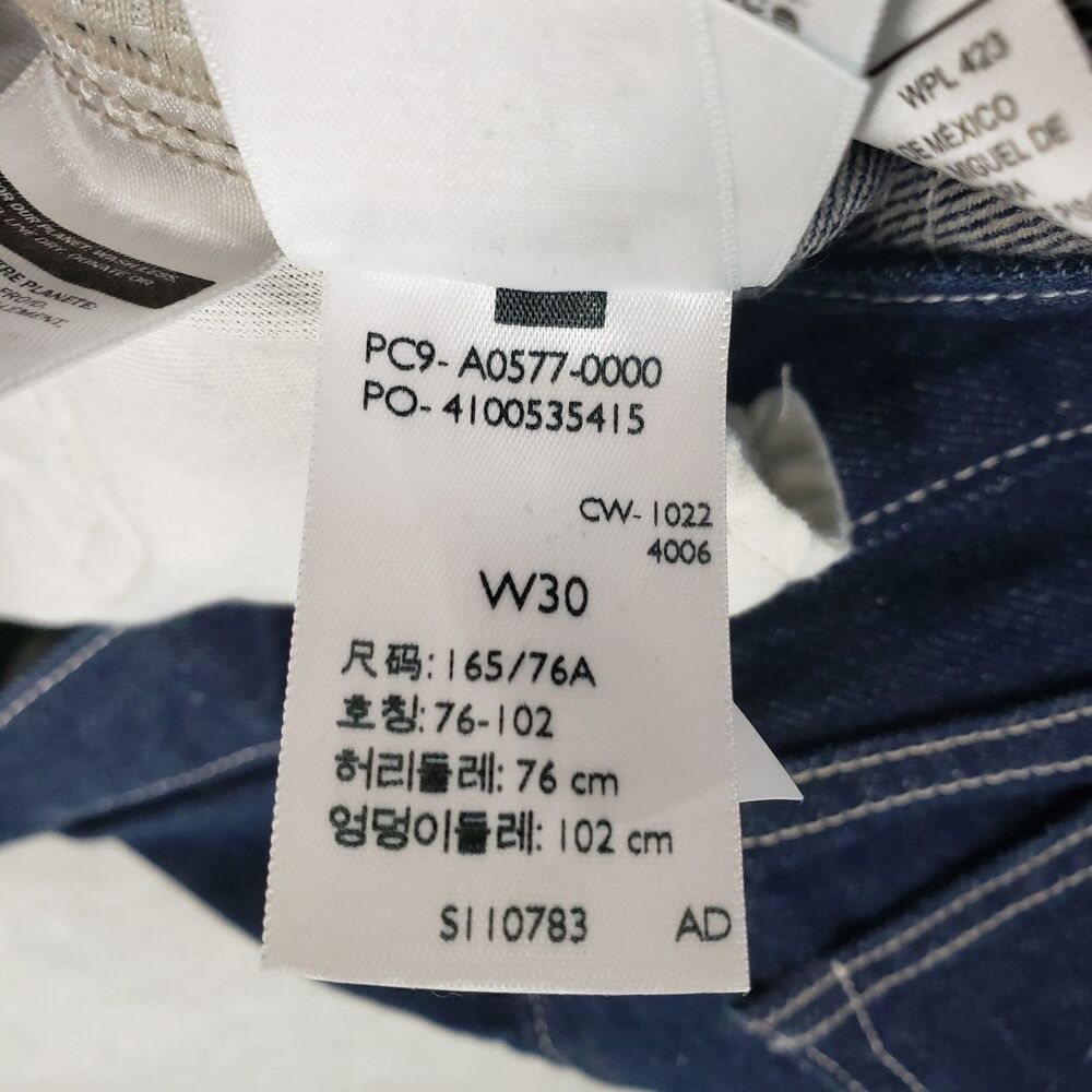 New! Levis Made & Crafted Cropped Flare Jeans Womens 30x24 Blue Cottonized Hemp - Picture 9 of 10